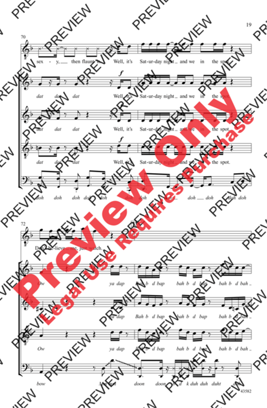 Uptown Funk 4-Part scores gallery preview page 19