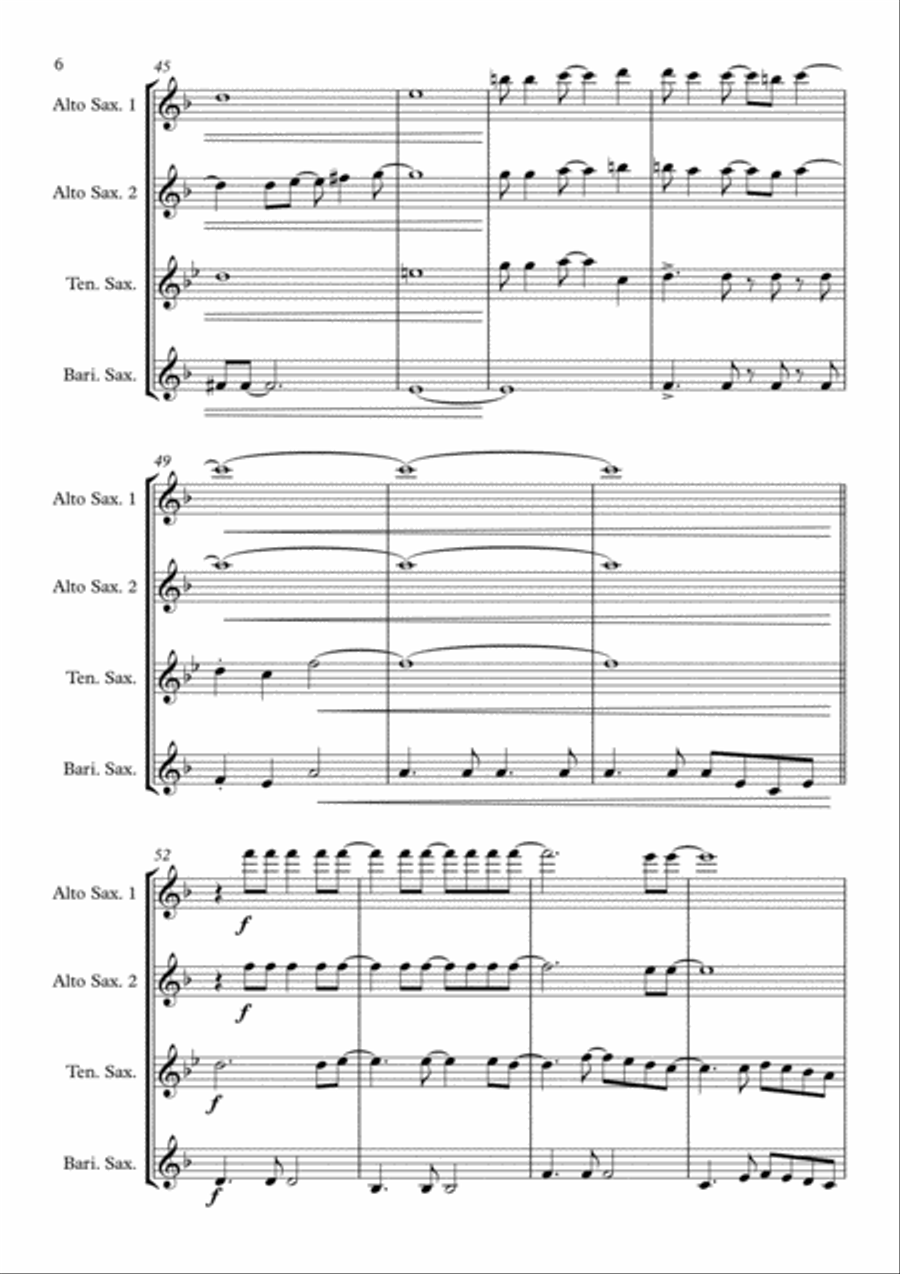 Africa Saxophone Quartet scores gallery preview page 6