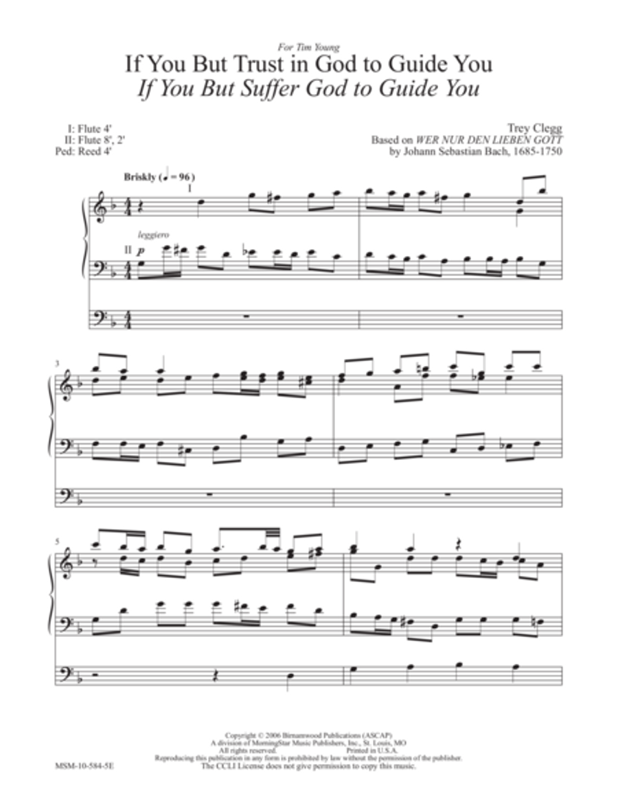 If You But Trust in God to Guide You Organ scores gallery preview page 1