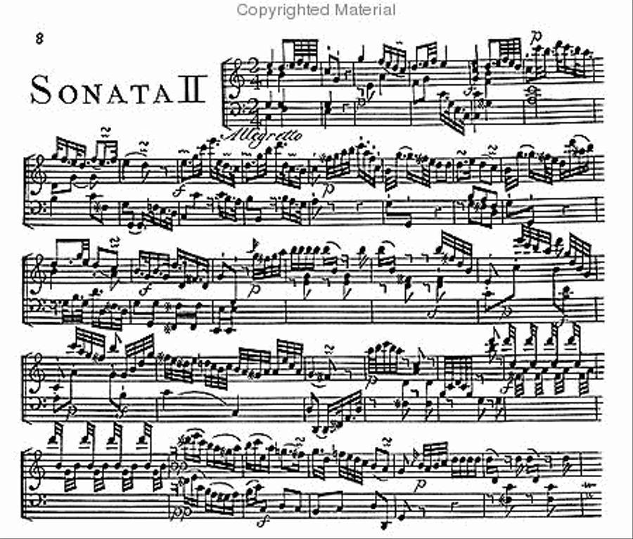 Six harpsichord sonatas for the use of ladies. 1765-1766. Harpsichord scores gallery preview page 2