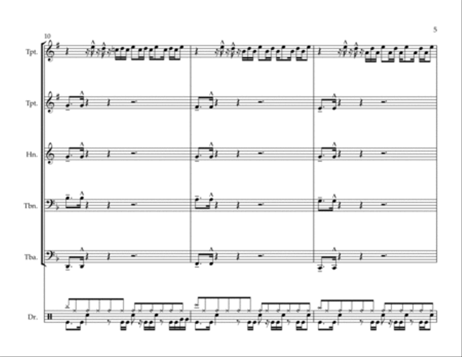 mars mars Brass Quintet scores gallery preview page 5