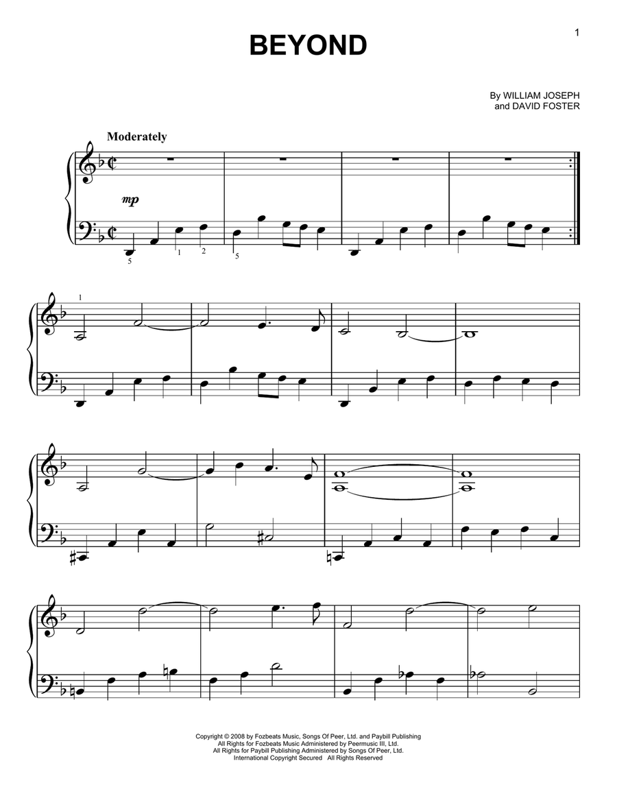 Beyond Easy Piano scores gallery preview page 1