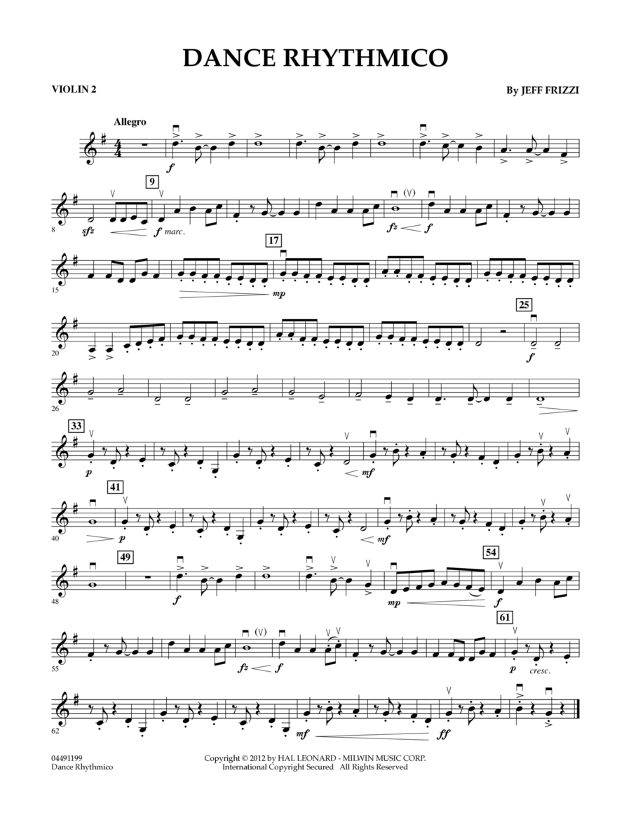Dance Rhythmico - Violin 2