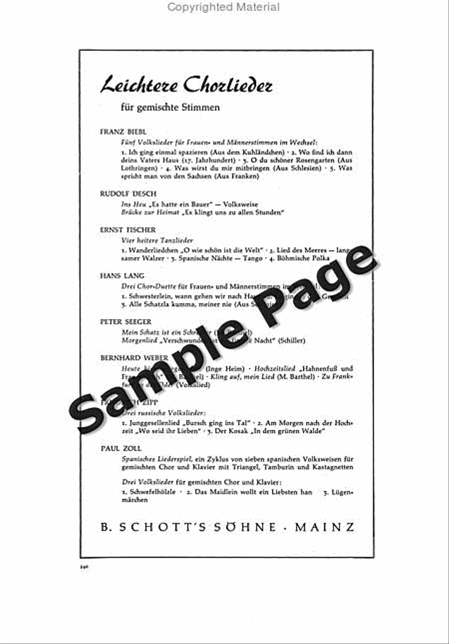 Desch R Zu Meinem Schaetzchen 4-Part scores gallery preview page 13