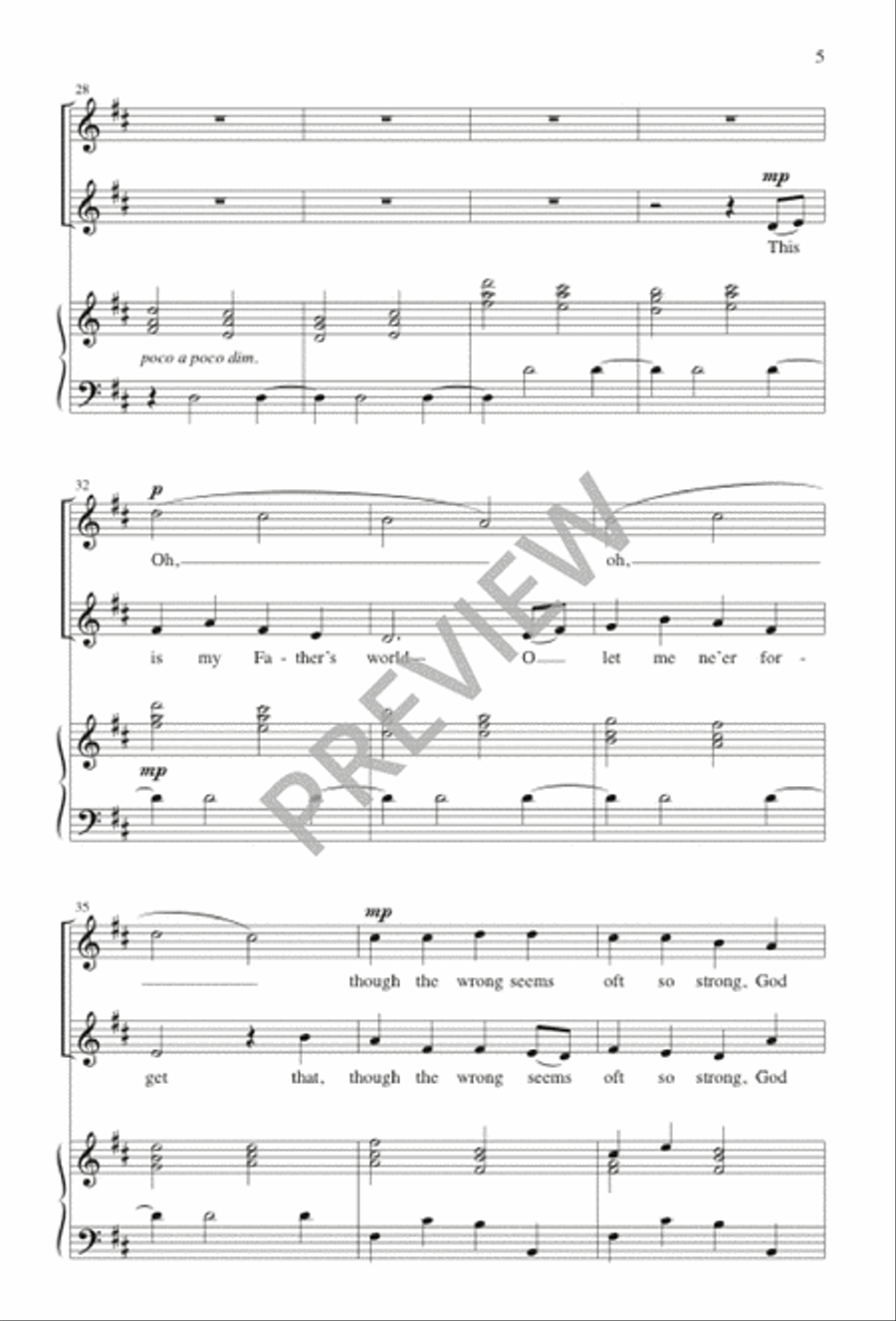 This Is My Father's World 2-Part scores gallery preview page 6