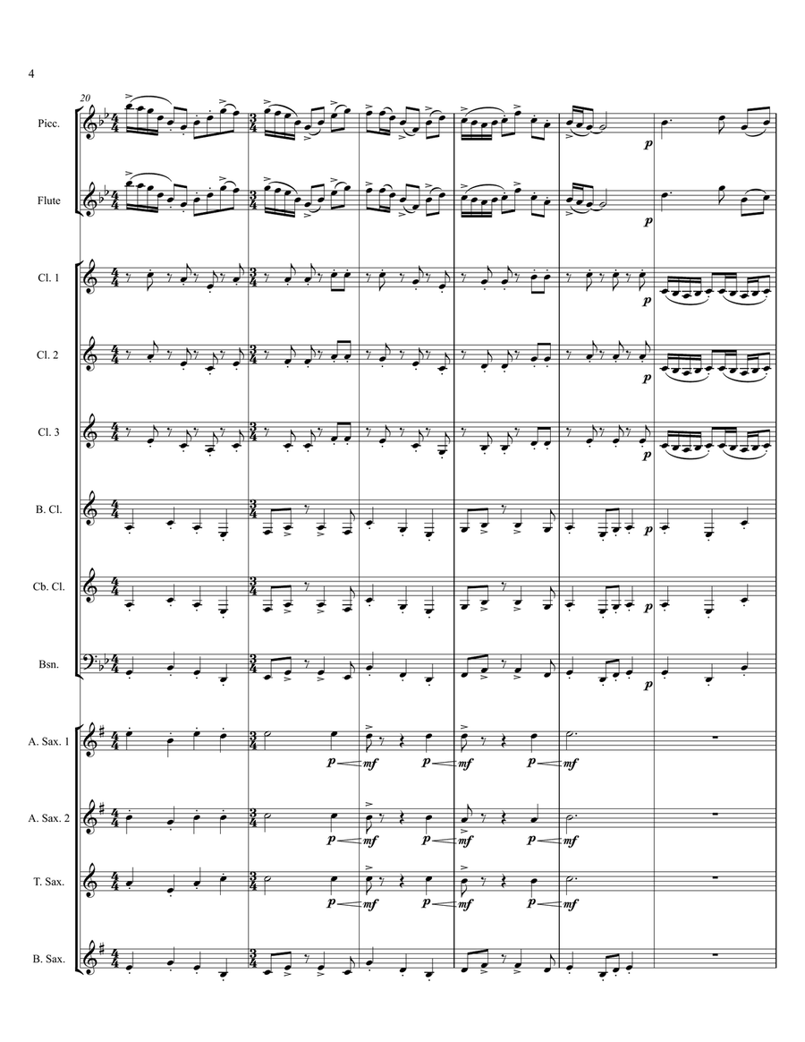 Excursion for Woodwind Ensemble Woodwind Ensemble scores gallery preview page 5