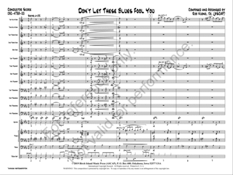 Don't Let These Blues Fool You Jazz Ensemble scores gallery preview page 4
