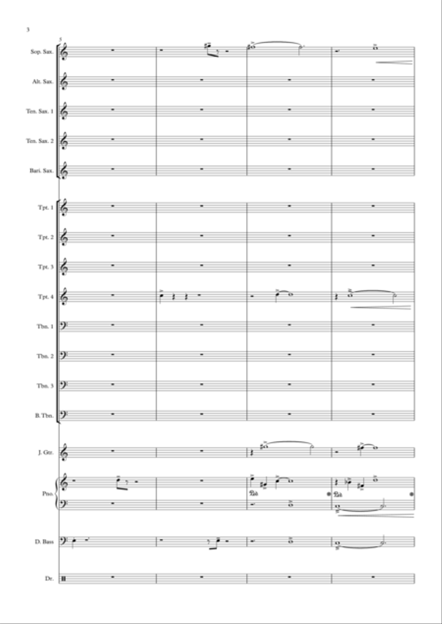 Birds from Another Planet Jazz Ensemble scores gallery preview page 4