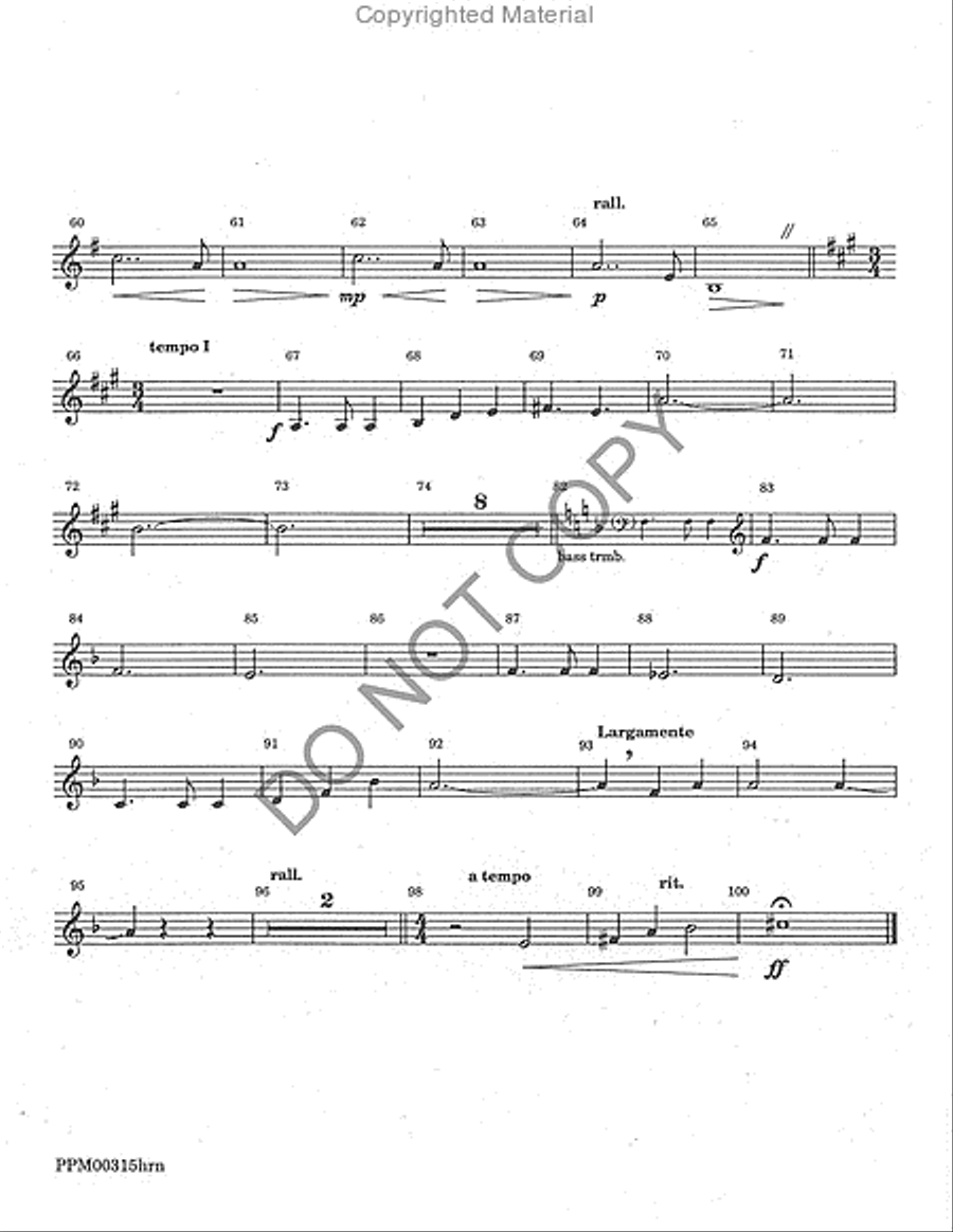 God Has Gone Up With a Shout - Brass Parts SSATBB scores gallery preview page 7