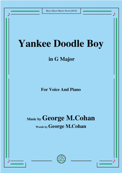 George M. Cohan-Yankee Doodle Boy,in G Major,for Voice&Piano image number null