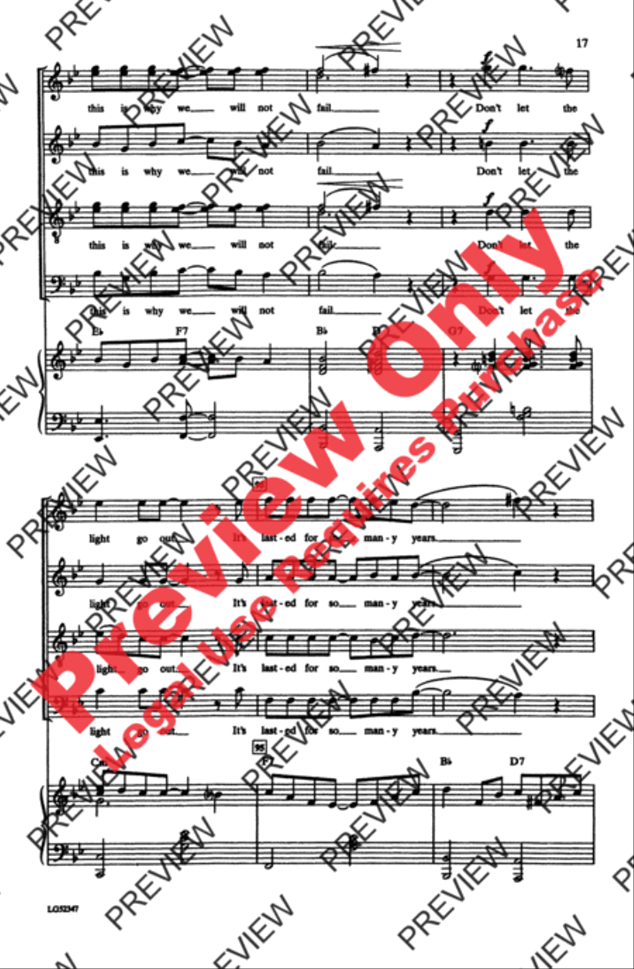 Light One Candle 4-Part scores gallery preview page 17