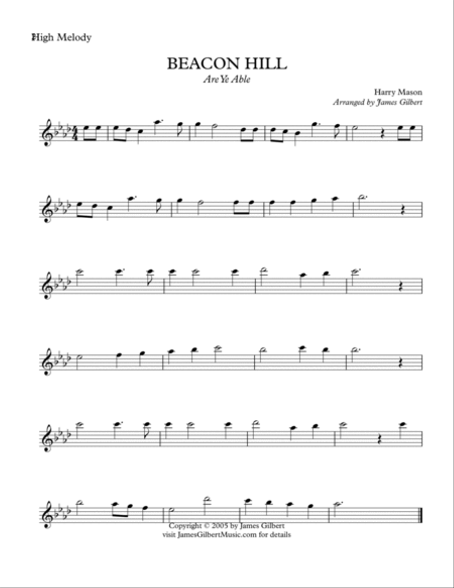 BEACON HILL (Are Ye Able) Small Ensemble scores gallery preview page 5