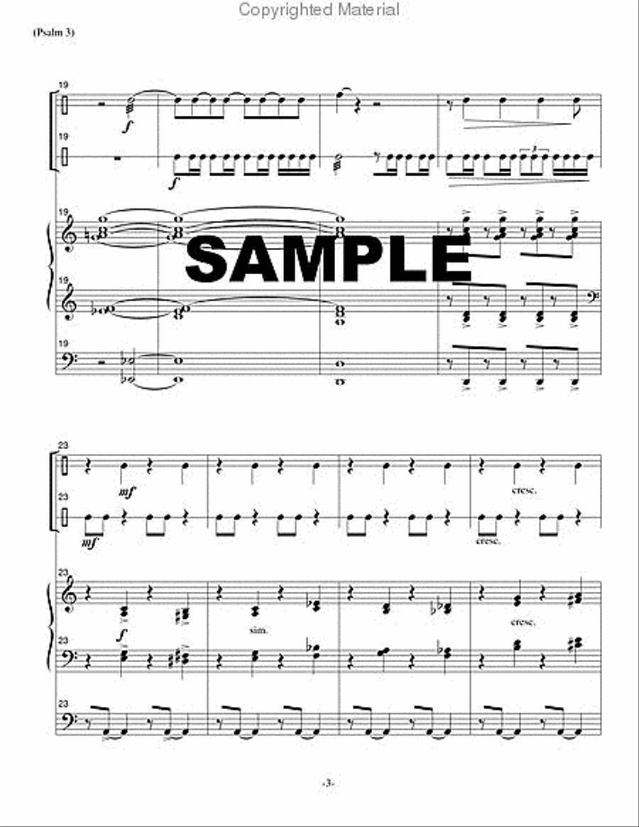 Psalms for Percussion & Organ Organ scores gallery preview page 4