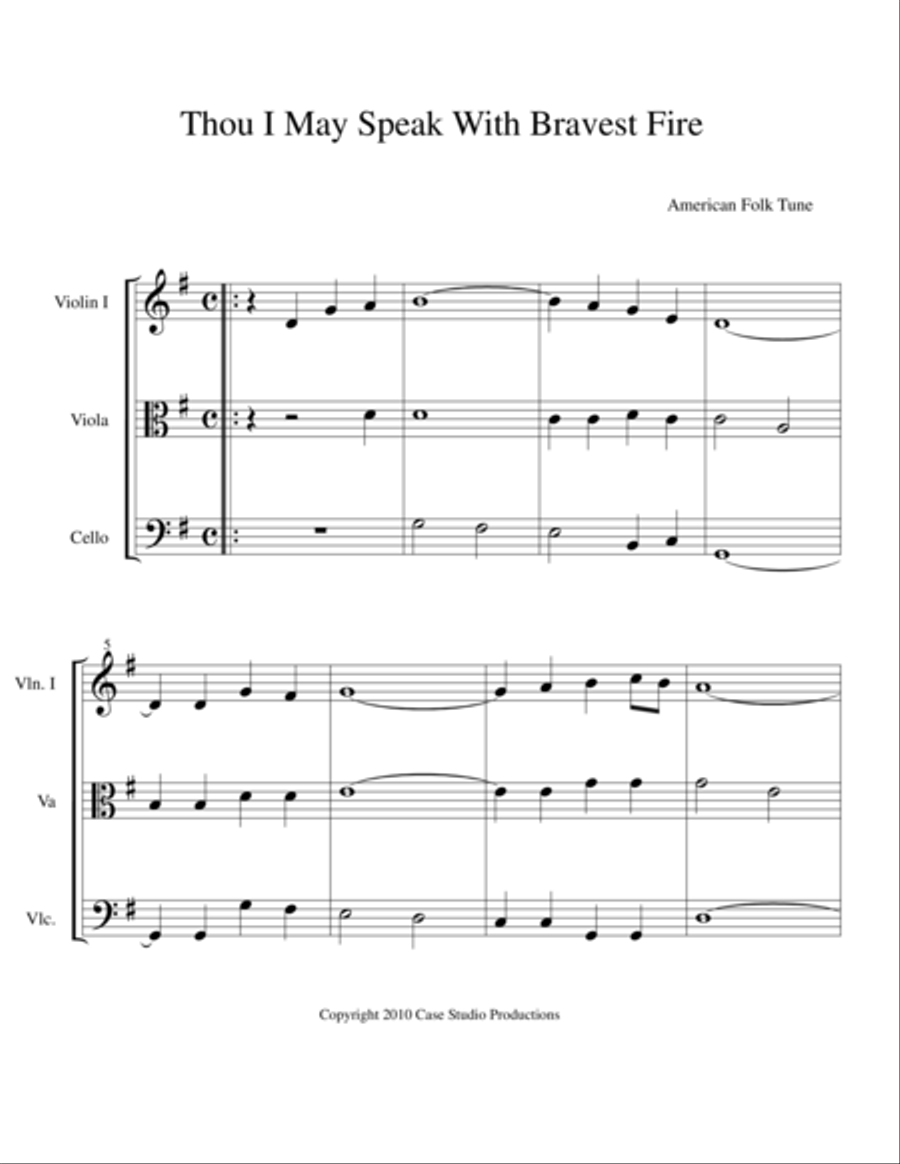 Hymns for String Trio Book II - violin, viola, cello String Trio scores gallery preview page 1