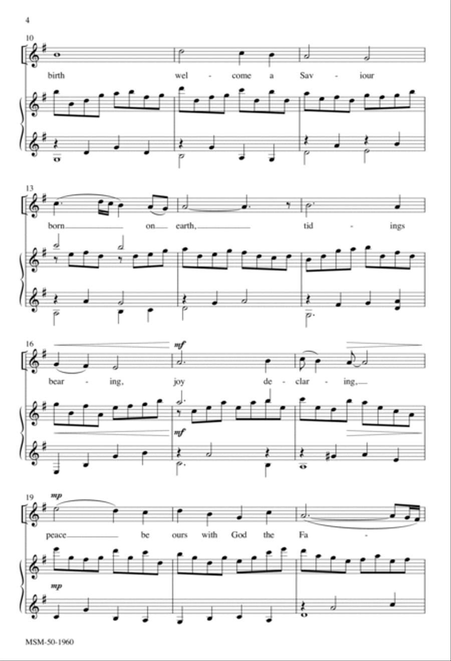Songs in the Night at Jesus' Birth 4-Part scores gallery preview page 3