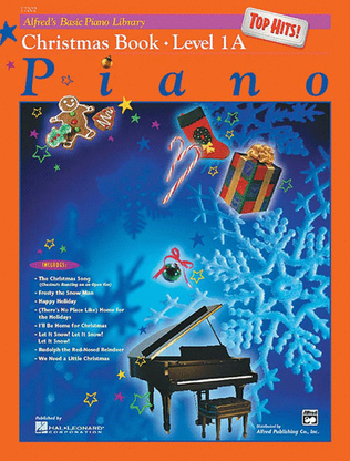 Book cover for Alfred's Basic Piano Course Top Hits! Christmas, Book 1A
