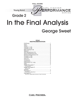 In The Final Analysis