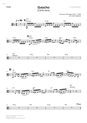 Gaúcho (Corta-Jaca) - Viola Solo - W/Chords