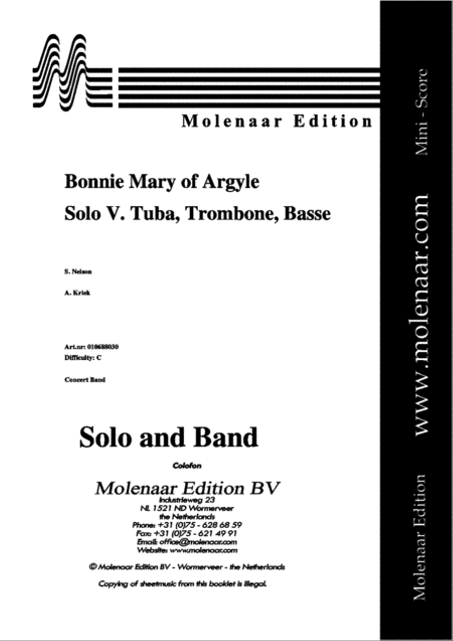 Bonnie Mary of Argyle Bonnie Mary of Argyle Concert Band scores gallery preview page 2