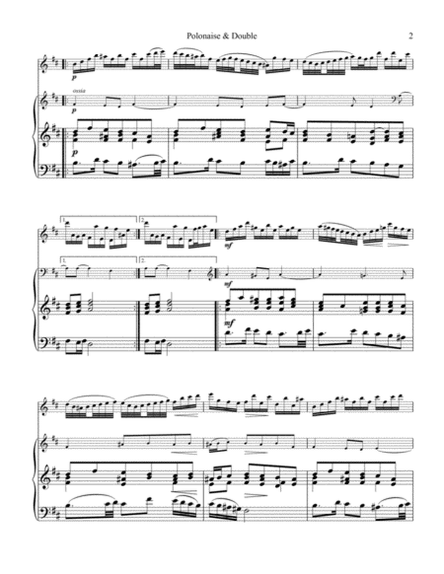 Polonaise, Menuet and Badinerie Suite 2 BWV 1067 for flute/violin and piano image number null