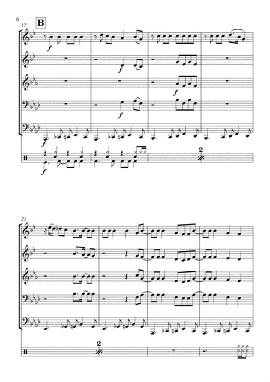 All About That Bass Small Ensemble scores gallery preview page 6