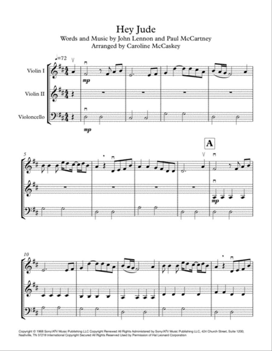 Hey Jude String Trio scores gallery preview page 2