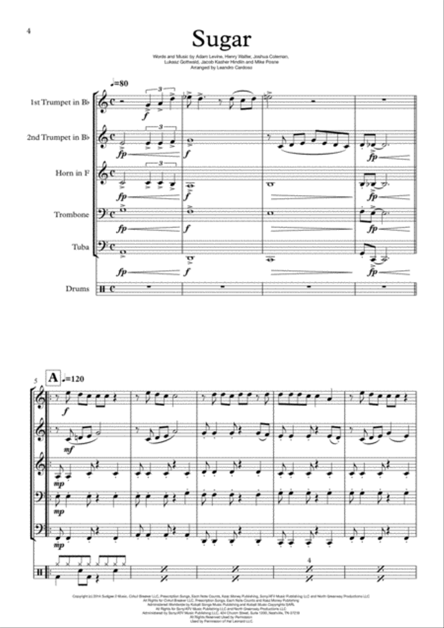 Sugar Brass Ensemble scores gallery preview page 4