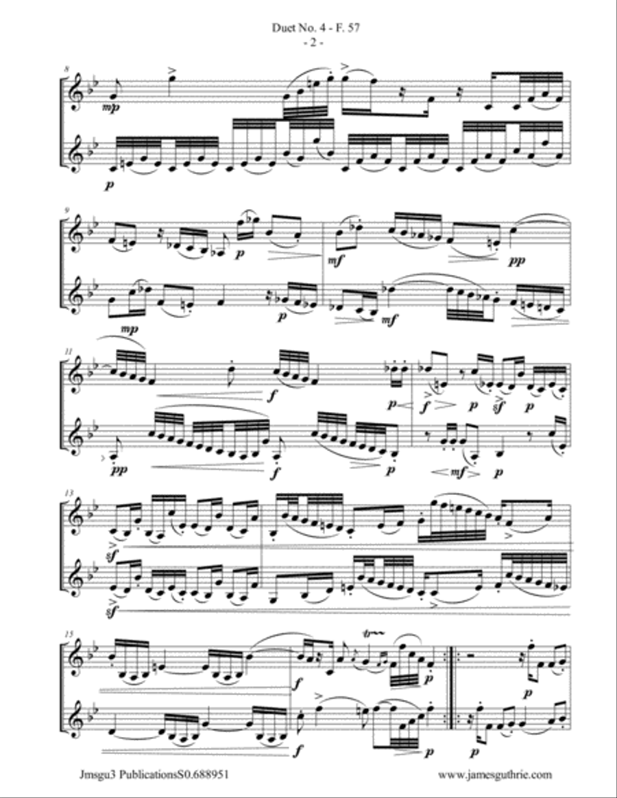 WF Bach: Duet No. 4 for Baritone Horn Duo Brass Duet scores gallery preview page 2