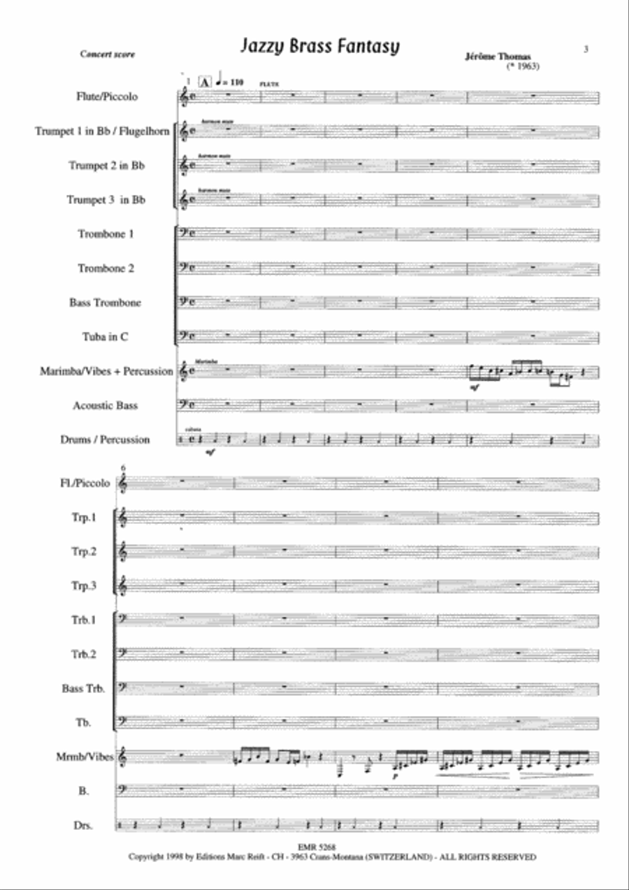 Jazzy Brass Fantasy Brass Ensemble scores gallery preview page 3