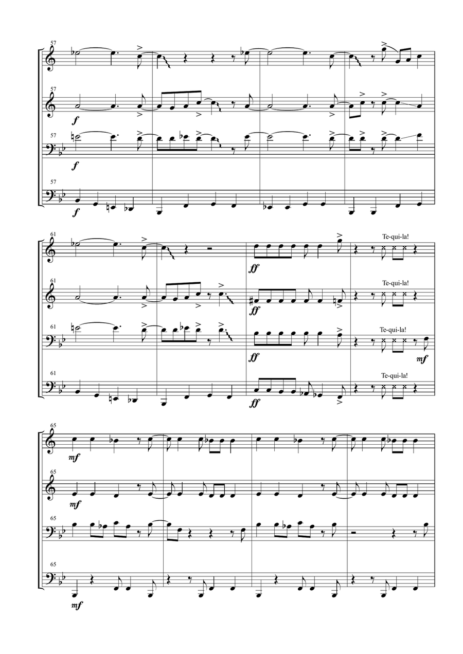 Tequila Brass Ensemble scores gallery preview page 6