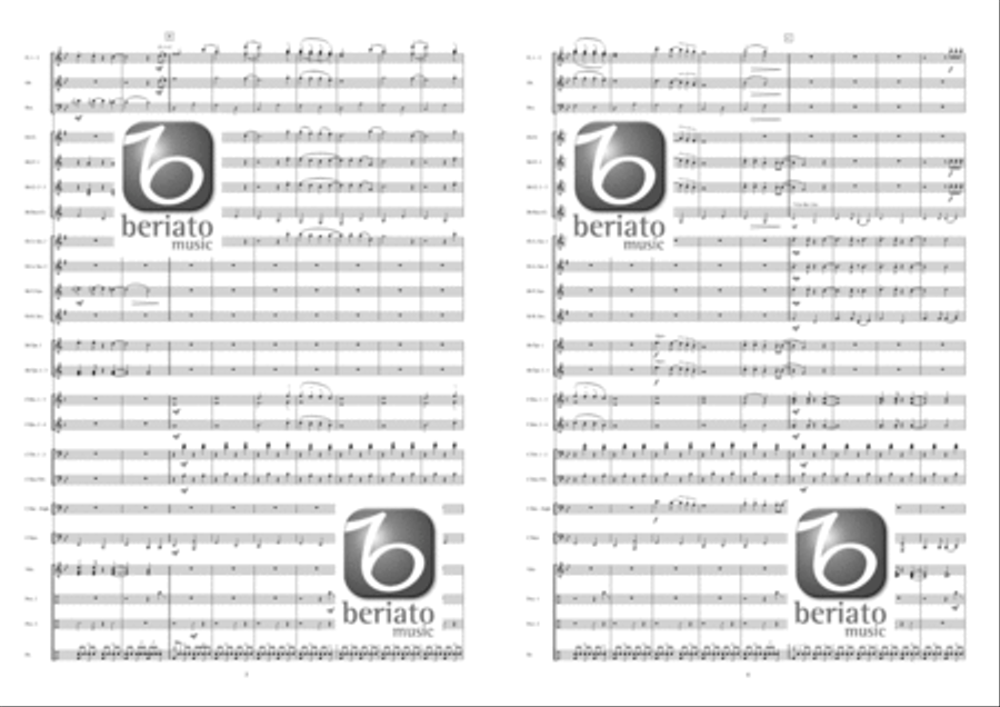 Drivin' Home For Christmas Concert Band scores gallery preview page 4