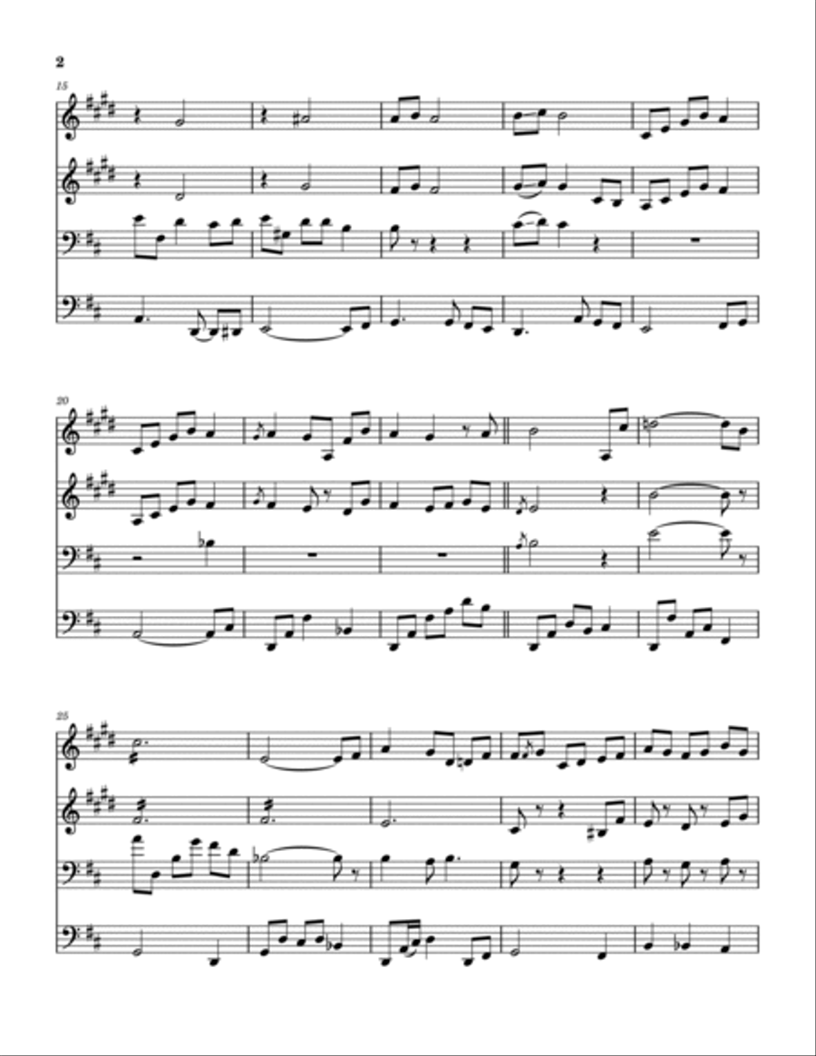 Seidina (first Born) Brass Quartet scores gallery preview page 3