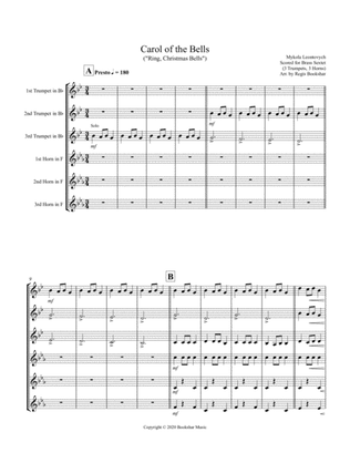 Carol of the Bells (F min) (Brass Sextet - 3 Trp, 3 Hrn)