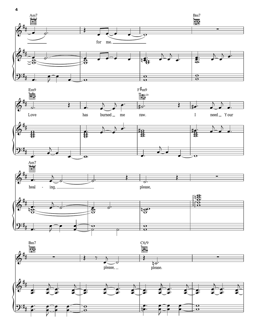 Hear My Call Piano, Vocal, Guitar scores gallery preview page 4