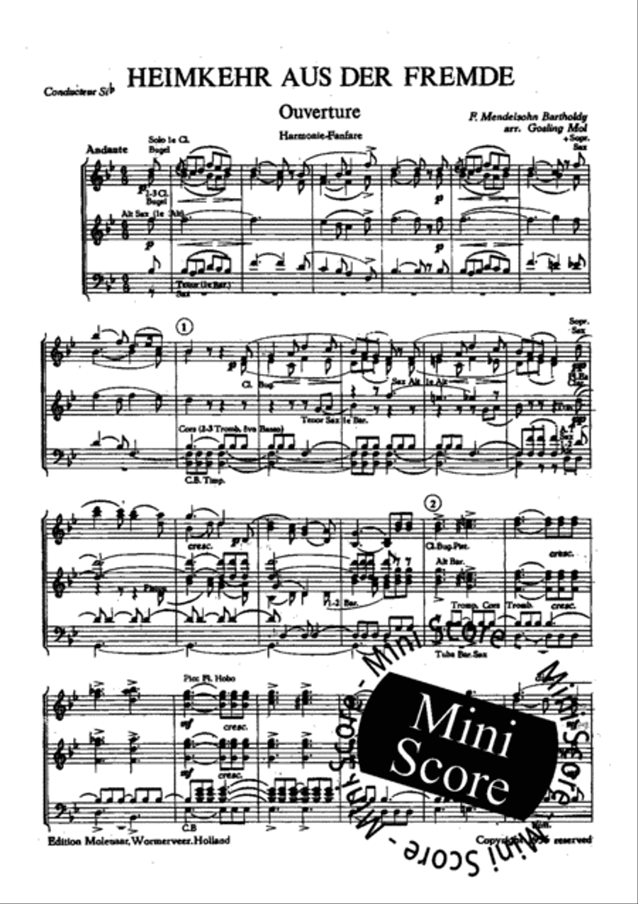 Heimkehr Aus Der Fremde Fanfare Band scores gallery preview page 3