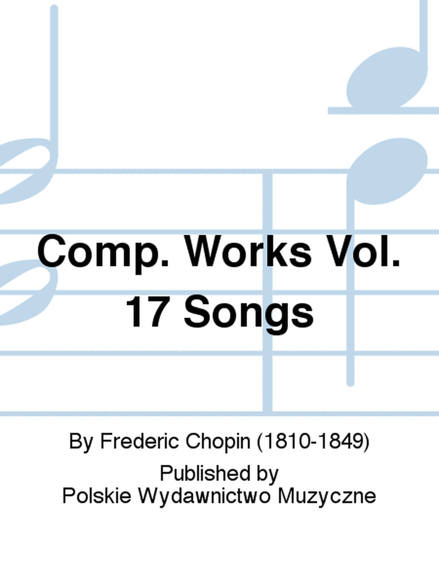 Complete Works Vol. XVII: Songs