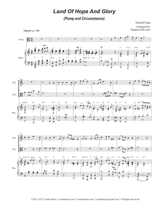 Book cover for Land Of Hope And Glory (Pomp and Circumstance) (Duet for Violin and Viola)