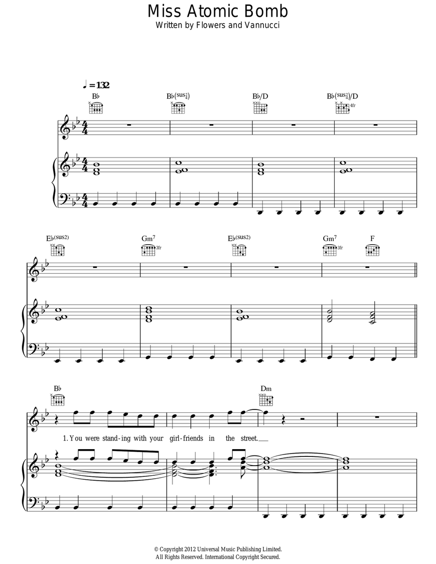 Miss Atomic Bomb Acoustic Guitar scores gallery preview page 1