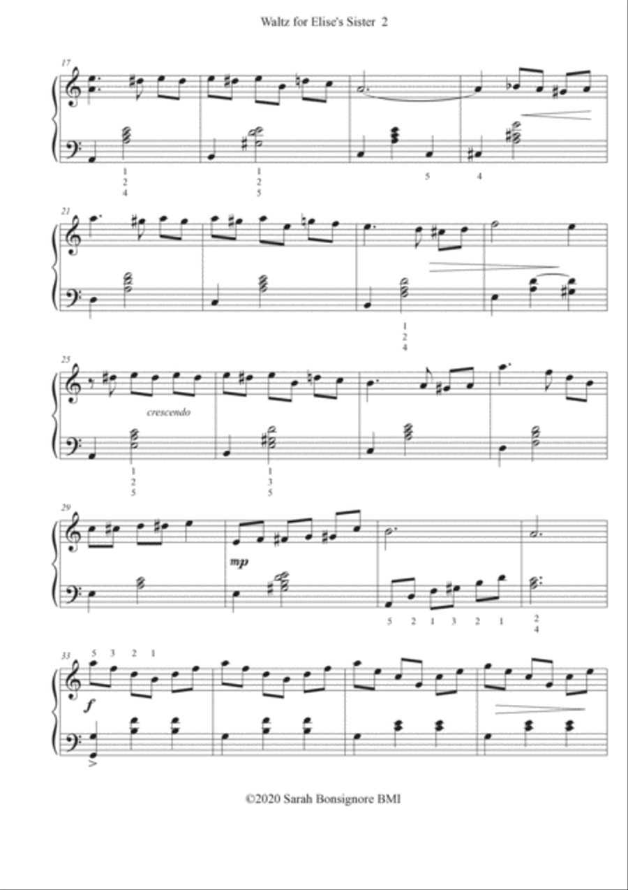 Waltz For Elise's Sister Piano Method scores gallery preview page 2