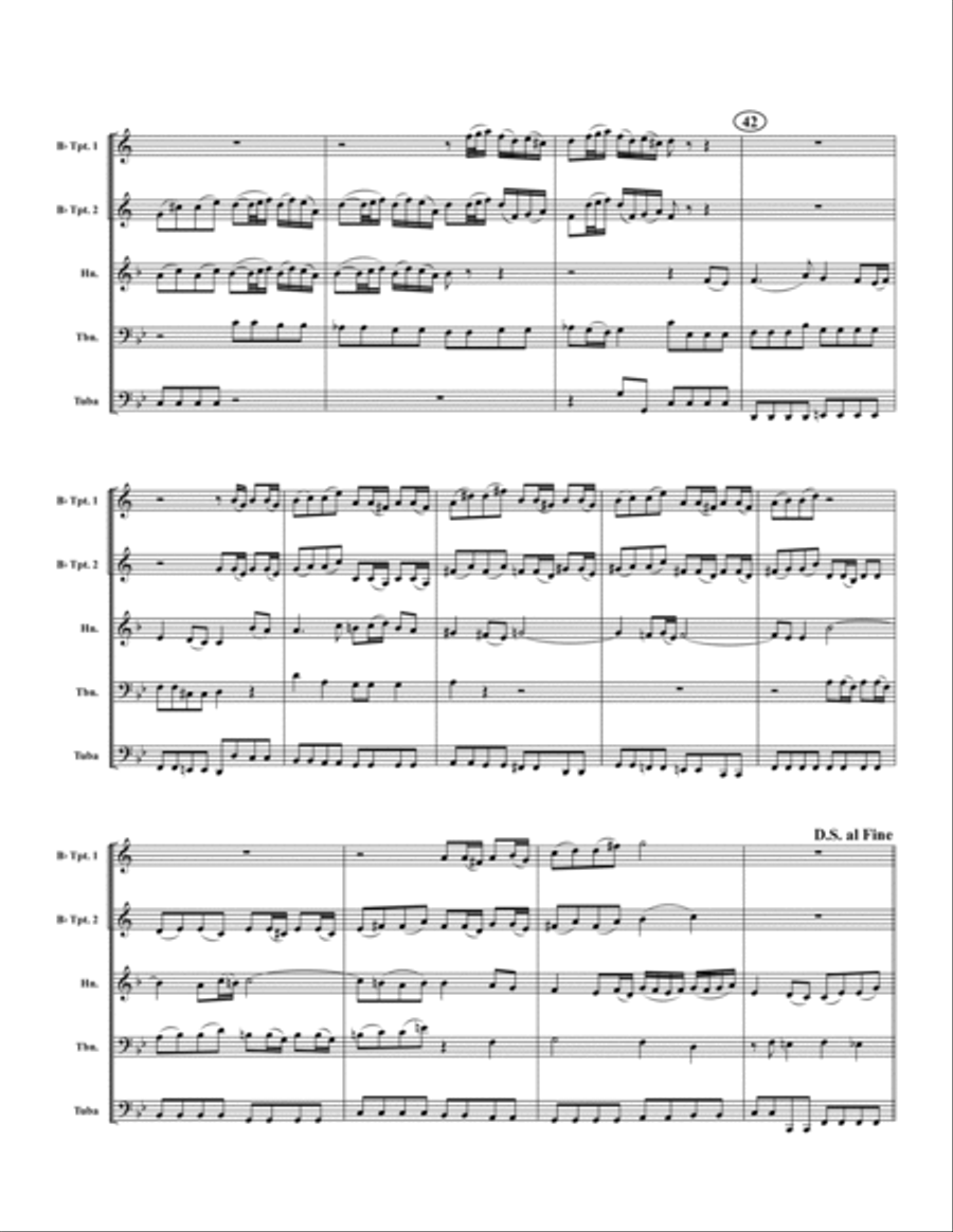 Sheep May Safely Graze Brass Quintet scores gallery preview page 4