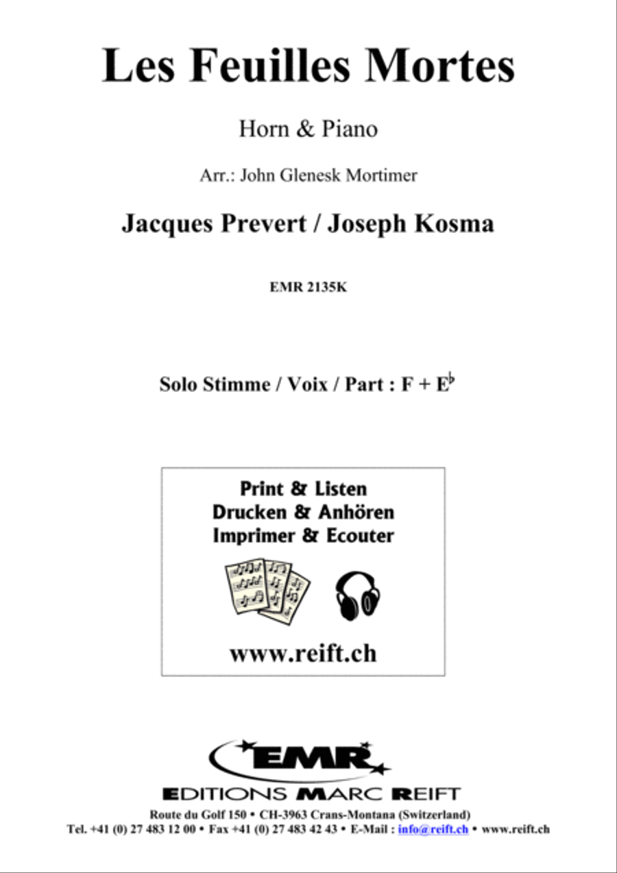 Les Feuilles Mortes Horn scores gallery preview page 6