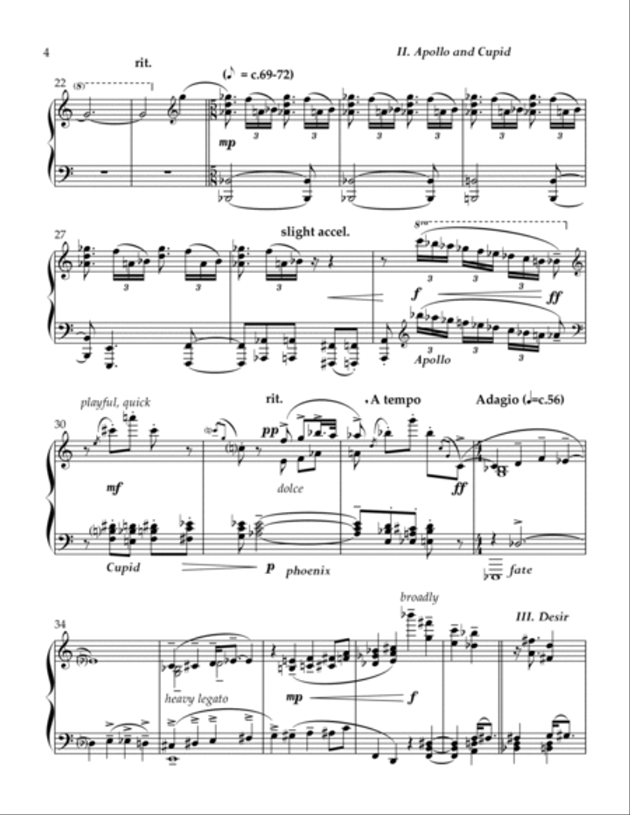 Diana for solo piano (The Phoenix, week 11) Piano Solo scores gallery preview page 4