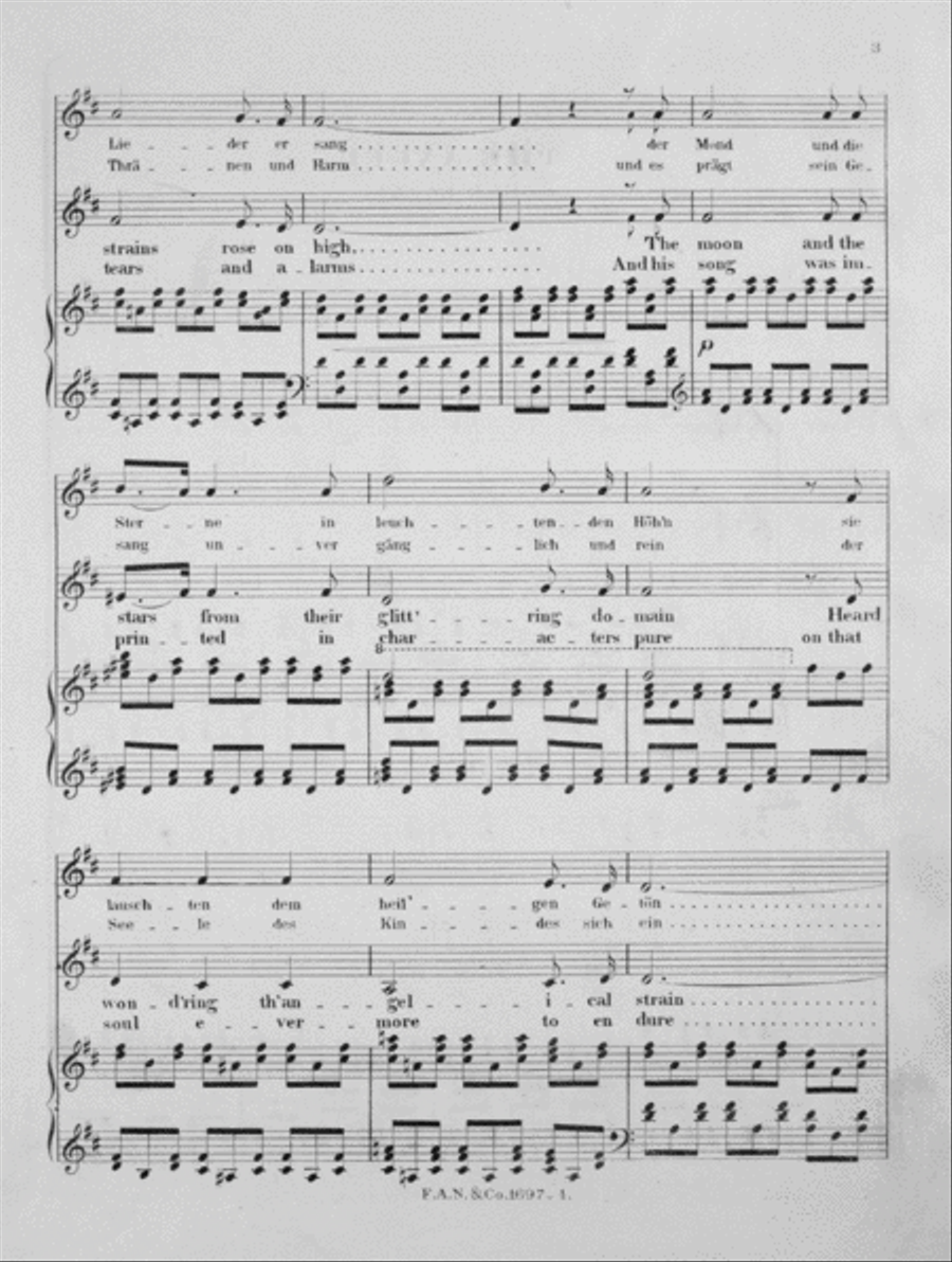 Two Part Songs by Anton Rubinstein. The Angel (Der Engel) 2-Part scores gallery preview page 3