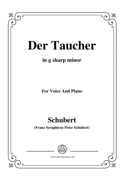 Schubert-Der Taucher(The Diver),D.77 (formerly D.111),in g sharp minor,for Voice&Pno image number null