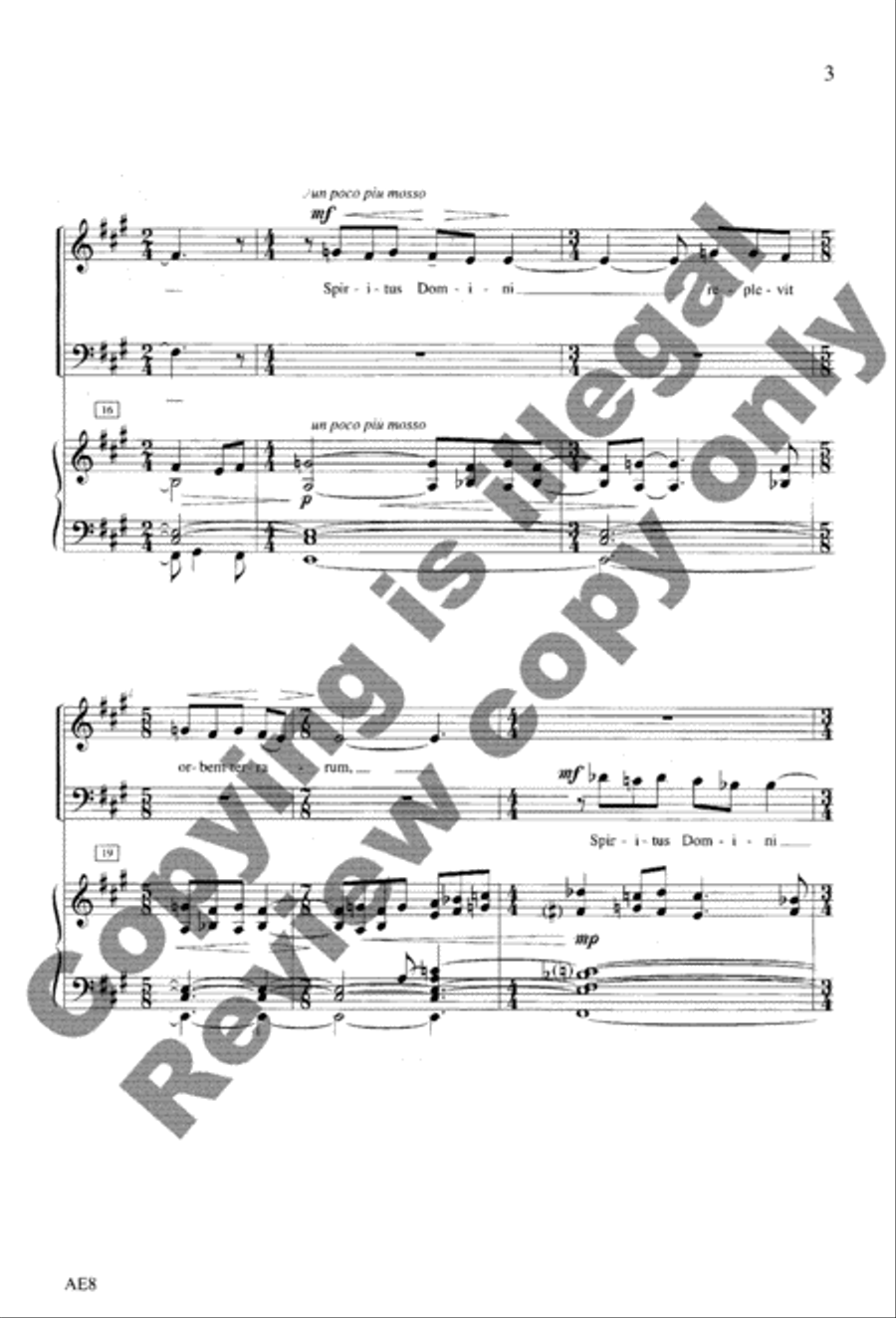Spiritus Domini Spiritus Domini 4-Part scores gallery preview page 14