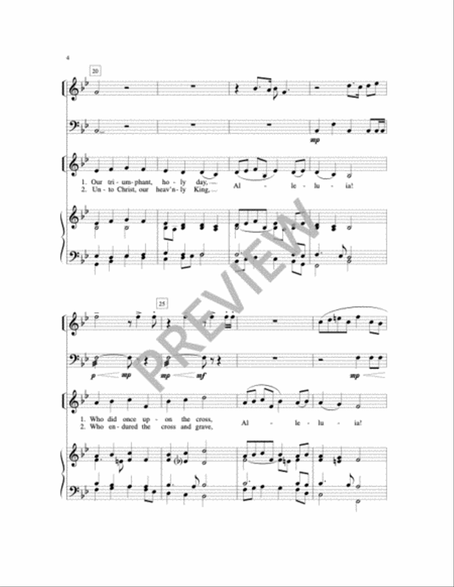 Jesus Christ is Risen Today 4-Part scores gallery preview page 13