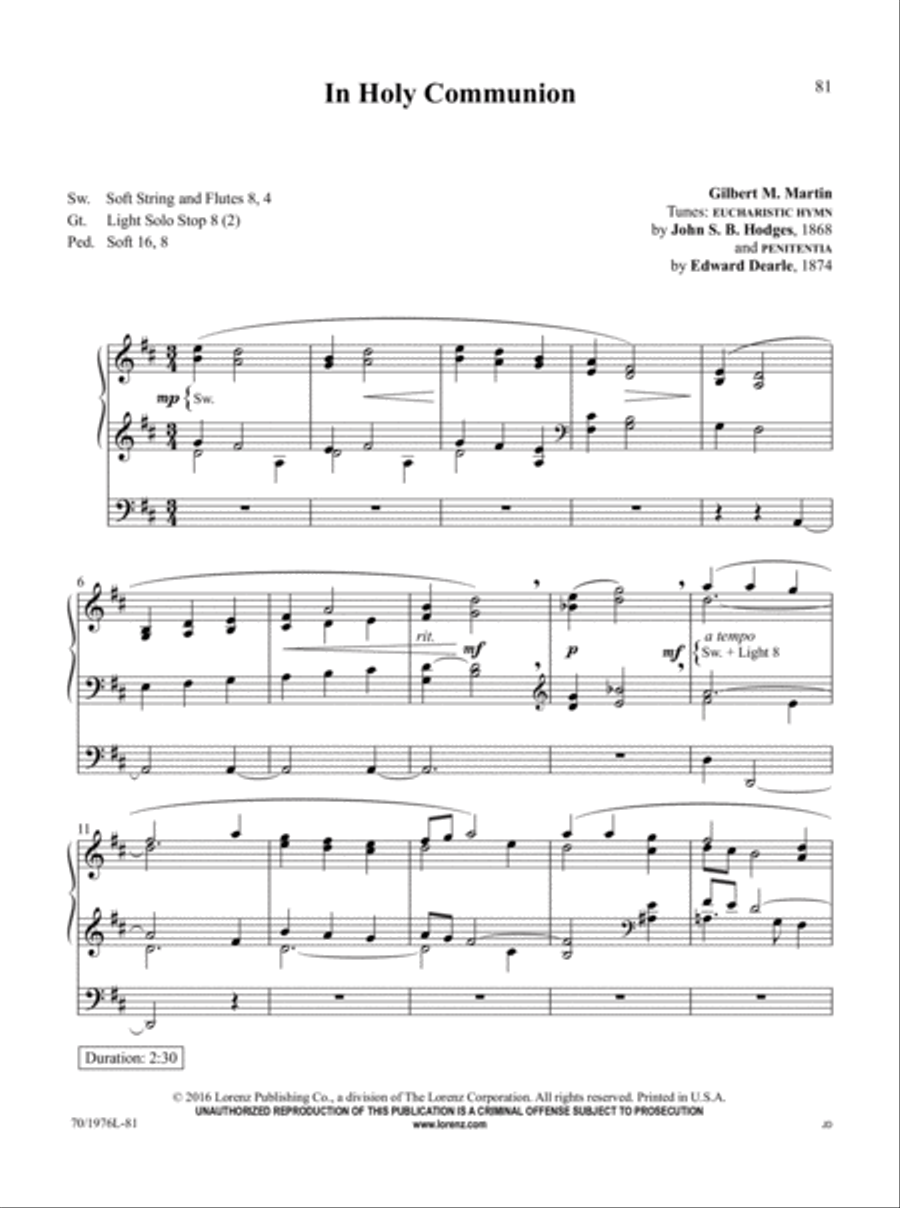 The Organist's Library, Vol. 60 Organ Solo scores gallery preview page 29