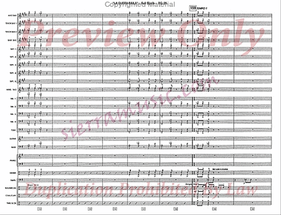 La Guera Baila (The Fair One Dances) Jazz Ensemble scores gallery preview page 21
