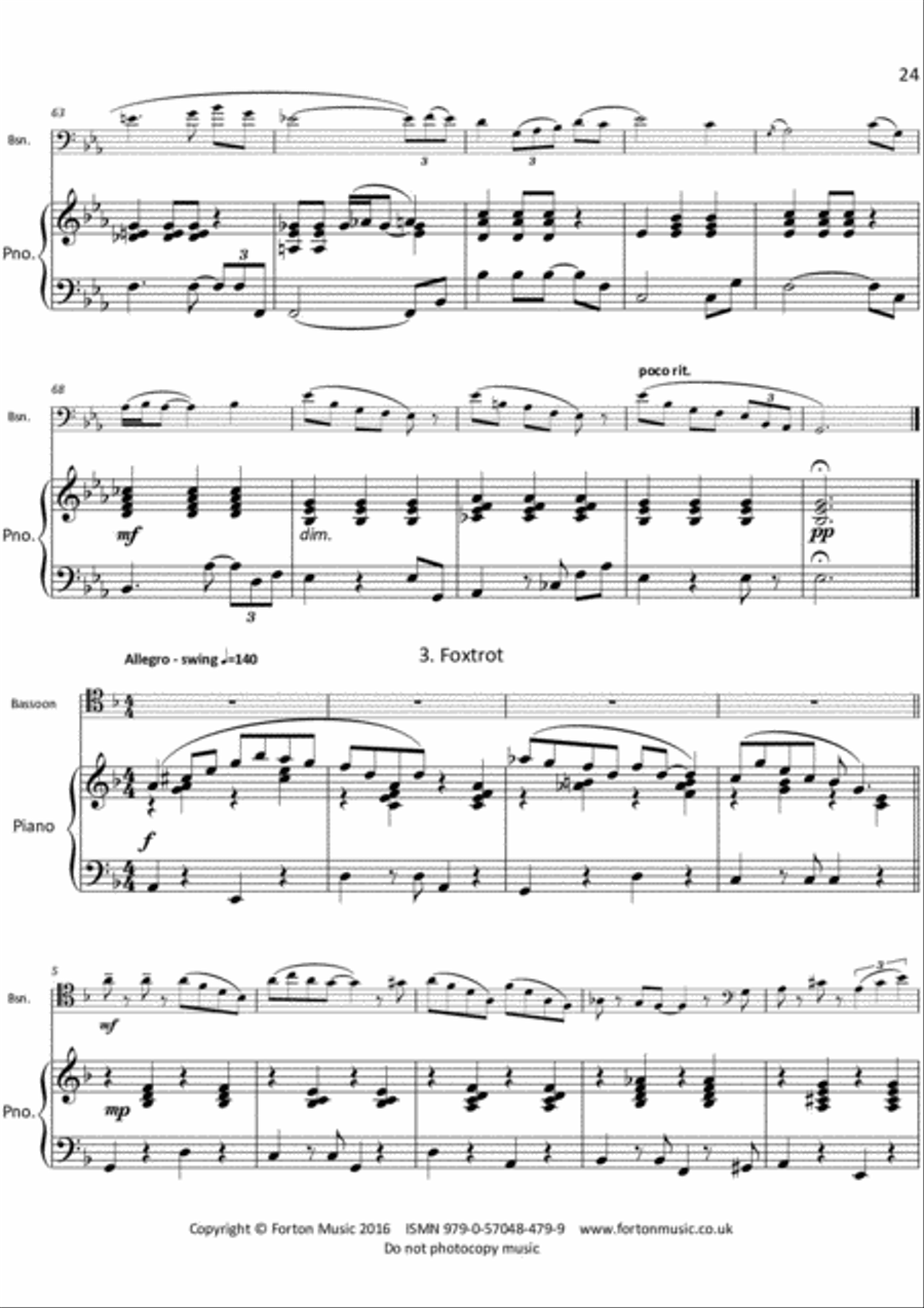 Nice 'n' Easy and Jazz Dances Bassoon Solo scores gallery preview page 8