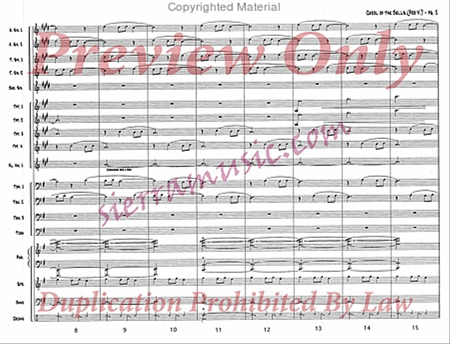 Carol of the Bells (pro) Jazz Ensemble scores gallery preview page 3